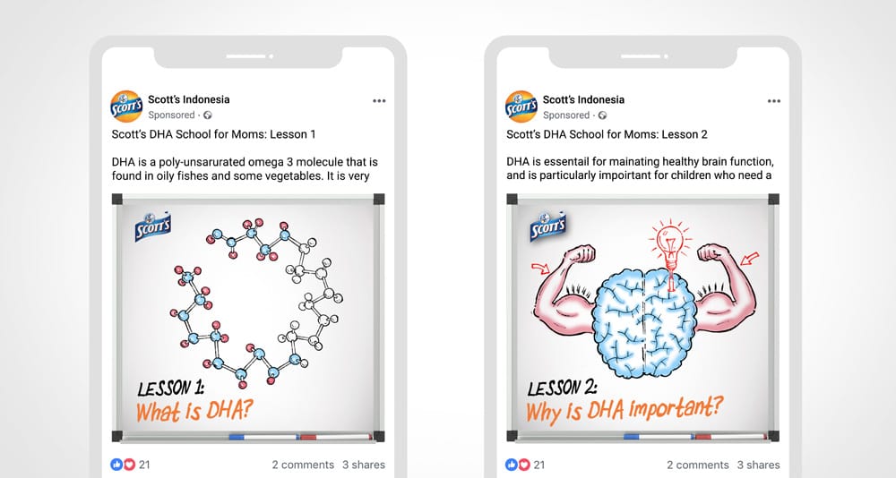 DHA School for Moms social ads